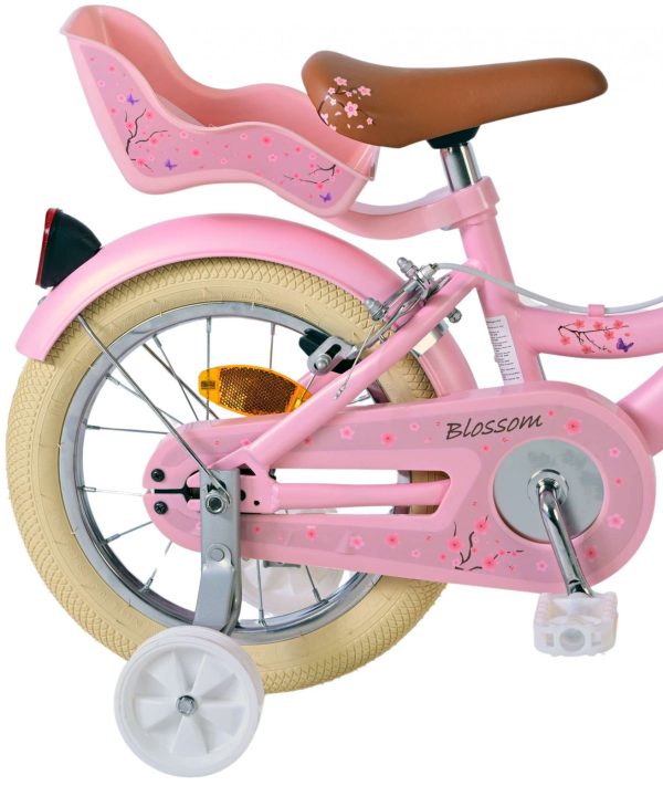Volare Blossom Kinderfiets – Meisjes – 14 inch – Roze – Twee Handremmen