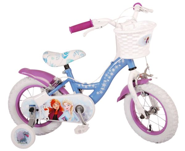 Disney Frozen 2 Kinderfiets – Meisjes – 12 inch – Blauw/Paars – Twee handremmen