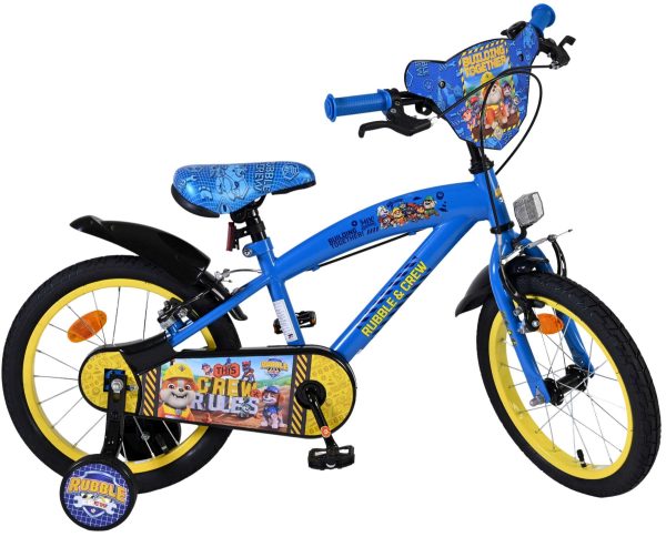 Rubble & Crew Kinderfiets – Jongens – 16 inch – Blauw – Twee handremmen