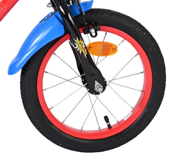 Spider-Man Kinderfiets – Jongens – 14 inch – Blauw/Rood – Twee handremmen