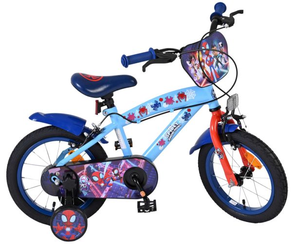 Spidey Kinderfiets – Jongens – 14 inch – Blauw Rood – Twee handremmen