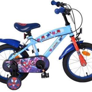 Spidey Kinderfiets – Jongens – 14 inch – Blauw Rood – Twee handremmen