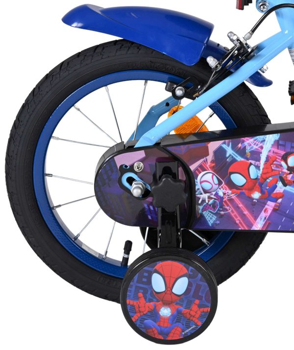 Spidey Kinderfiets – Jongens – 14 inch – Blauw Rood – Twee handremmen