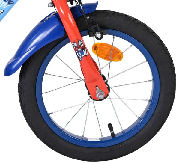 Spidey Kinderfiets – Jongens – 14 inch – Blauw Rood – Twee handremmen