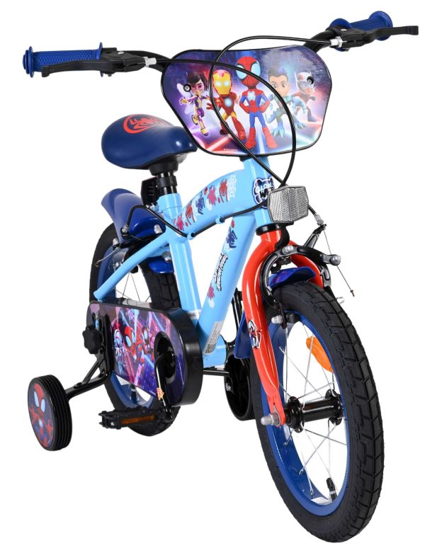 Spidey Kinderfiets – Jongens – 14 inch – Blauw Rood – Twee handremmen