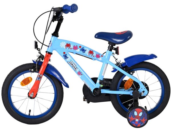 Spidey Kinderfiets – Jongens – 14 inch – Blauw Rood – Twee handremmen