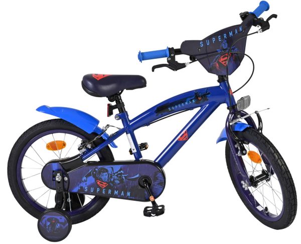Superman Kinderfiets – Jongens – 16 inch – Blauw – Twee handremmen