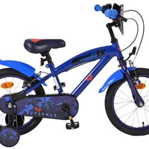 Superman Kinderfiets – Jongens – 16 inch – Blauw – Twee handremmen