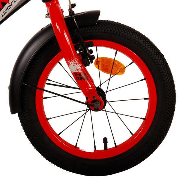 Volare Thombike Kinderfiets – Jongens – 14 inch – Zwart Rood