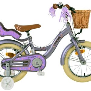 Volare Blossom Kinderfiets – Meisjes – 14 inch – Paars – Twee Handremmen