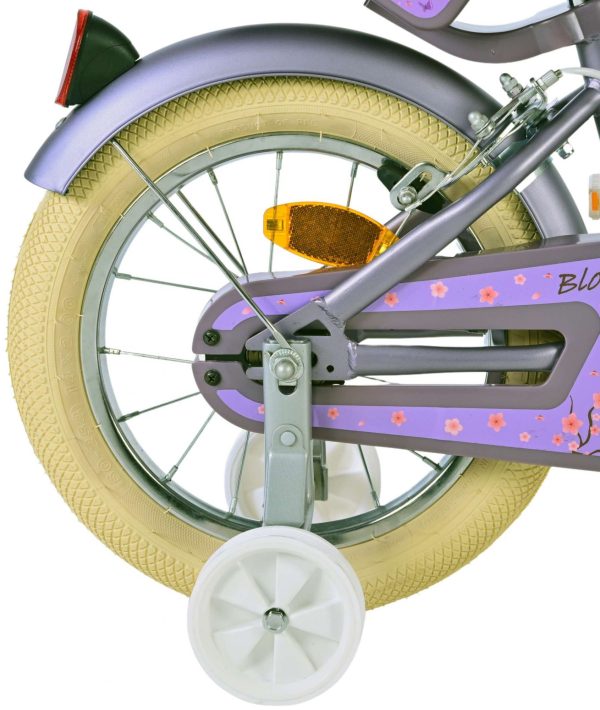 Volare Blossom Kinderfiets – Meisjes – 14 inch – Paars – Twee Handremmen