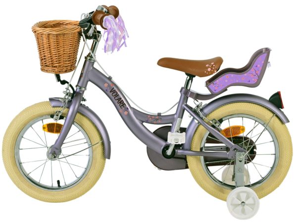 Volare Blossom Kinderfiets – Meisjes – 14 inch – Paars – Twee Handremmen
