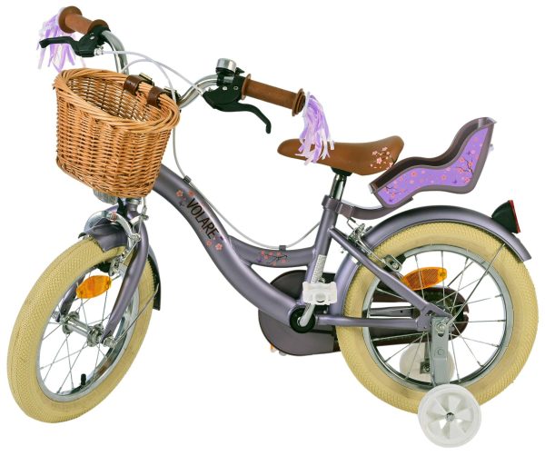 Volare Blossom Kinderfiets – Meisjes – 14 inch – Paars – Twee Handremmen