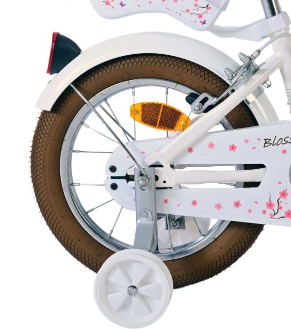 Volare Blossom Kinderfiets – Meisjes – 14 inch – Wit – Twee Handremmen