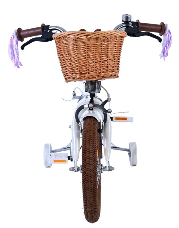 Volare Blossom Kinderfiets – Meisjes – 14 inch – Wit – Twee Handremmen