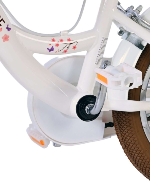 Volare Blossom Kinderfiets – Meisjes – 14 inch – Wit – Twee Handremmen
