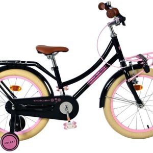 Volare Excellent Kinderfiets – Meisjes – 18 inch – Zwart – 95% afgemonteerd
