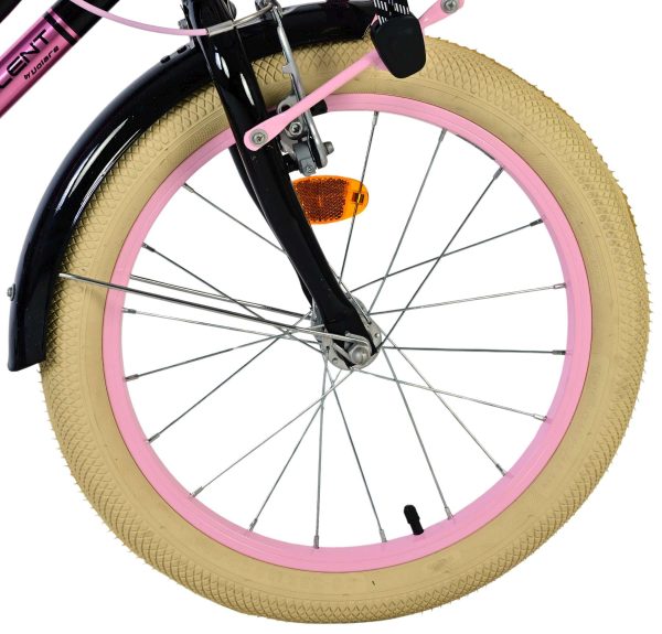Volare Excellent Kinderfiets – Meisjes – 18 inch – Zwart – 95% afgemonteerd