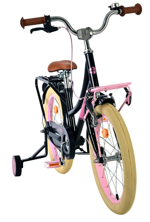 Volare Excellent Kinderfiets – Meisjes – 18 inch – Zwart – 95% afgemonteerd