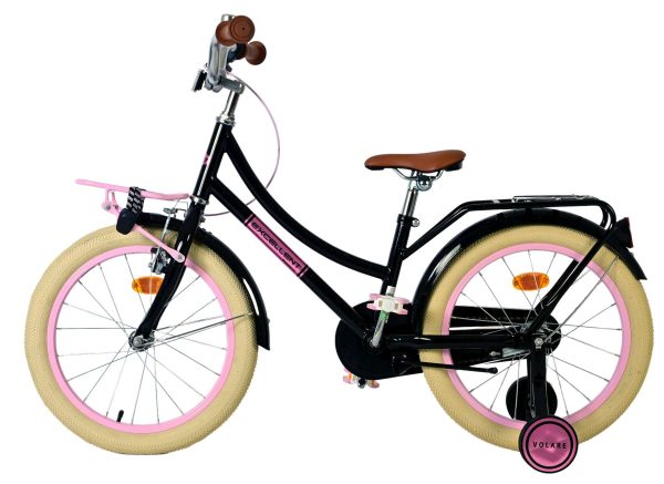 Volare Excellent Kinderfiets – Meisjes – 18 inch – Zwart – 95% afgemonteerd