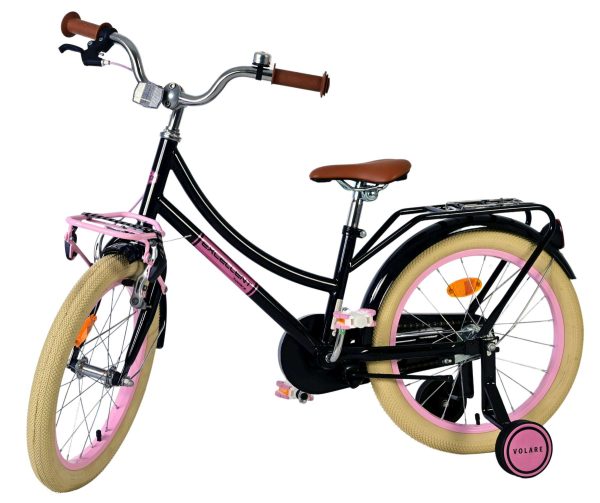 Volare Excellent Kinderfiets – Meisjes – 18 inch – Zwart – 95% afgemonteerd