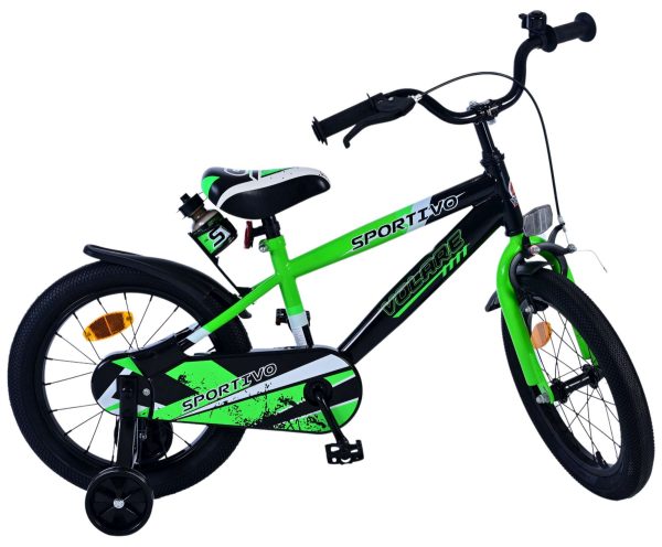 Volare Sportivo Kinderfiets – Jongens – 16 inch – Groen Zwart