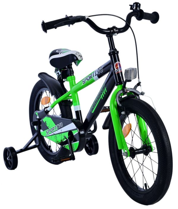Volare Sportivo Kinderfiets – Jongens – 16 inch – Groen Zwart