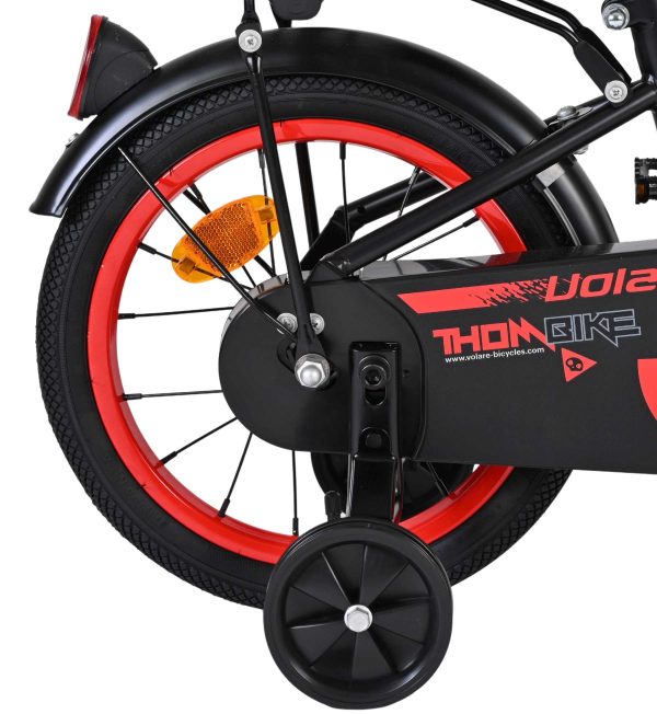 Volare Thombike Kinderfiets – Jongens – 14 inch – Zwart Rood