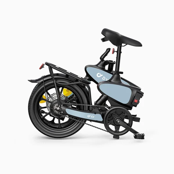 DYU C2 16 Inch Volledig Vouwbare E-Bike – Zwart/Blauw