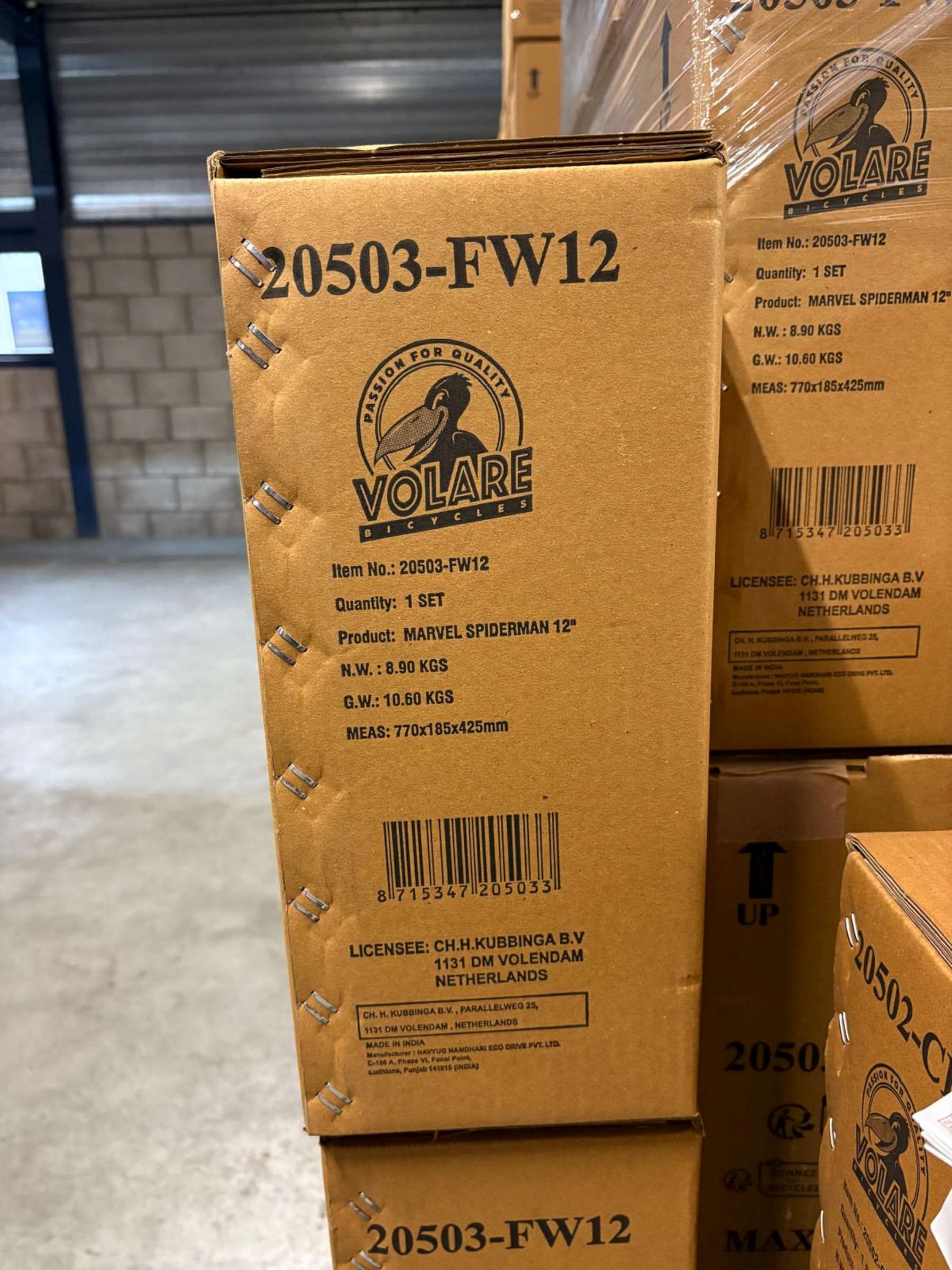 Spider-Man Kinderfiets – Jongens – 12 inch – Blauw/Rood – Twee handremmen Spider-Man Kinderfiets – Jongens – 12 inch – Blauw/Rood – Twee handremmen