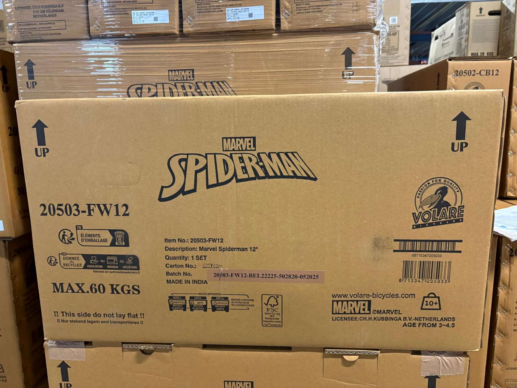 Spider-Man Kinderfiets – Jongens – 12 inch – Blauw/Rood – Twee handremmen Spider-Man Kinderfiets – Jongens – 12 inch – Blauw/Rood – Twee handremmen