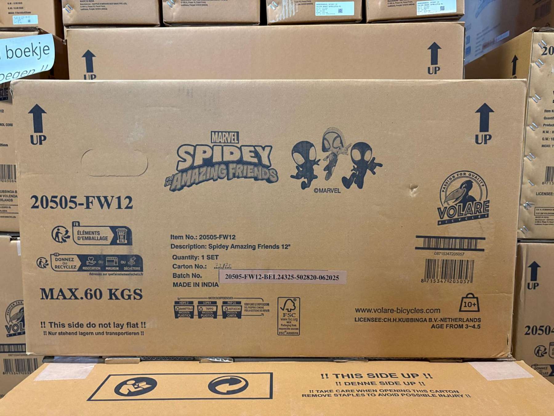 Spidey Kinderfiets – Jongens – 12 inch – Blauw – Twee handremmen Spidey Kinderfiets – Jongens – 12 inch – Blauw – Twee handremmen