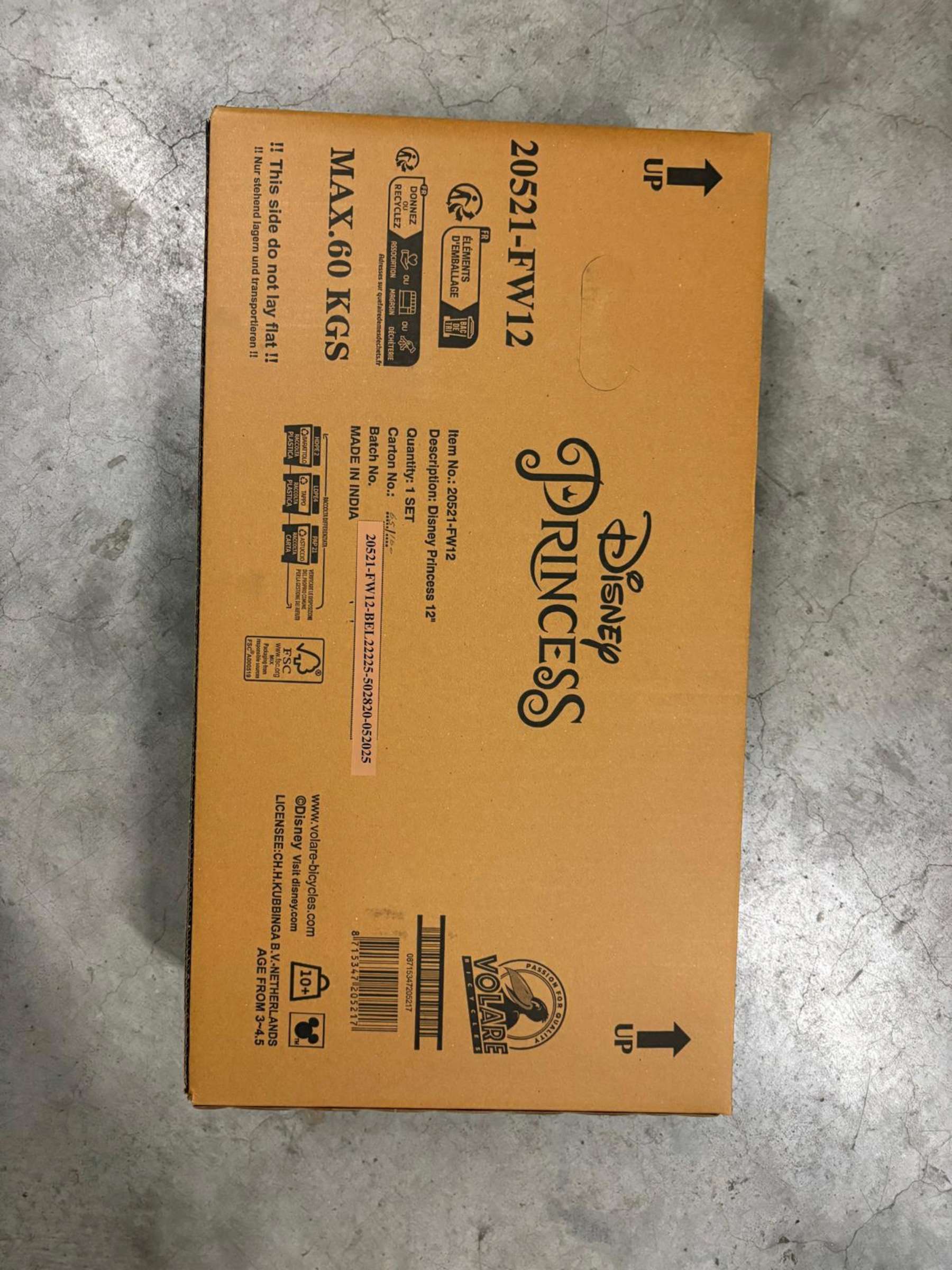 Disney Princess Kinderfiets – Meisjes – 12 inch – Roze – Twee Handremmen Disney Princess Kinderfiets – Meisjes – 12 inch – Roze – Twee Handremmen