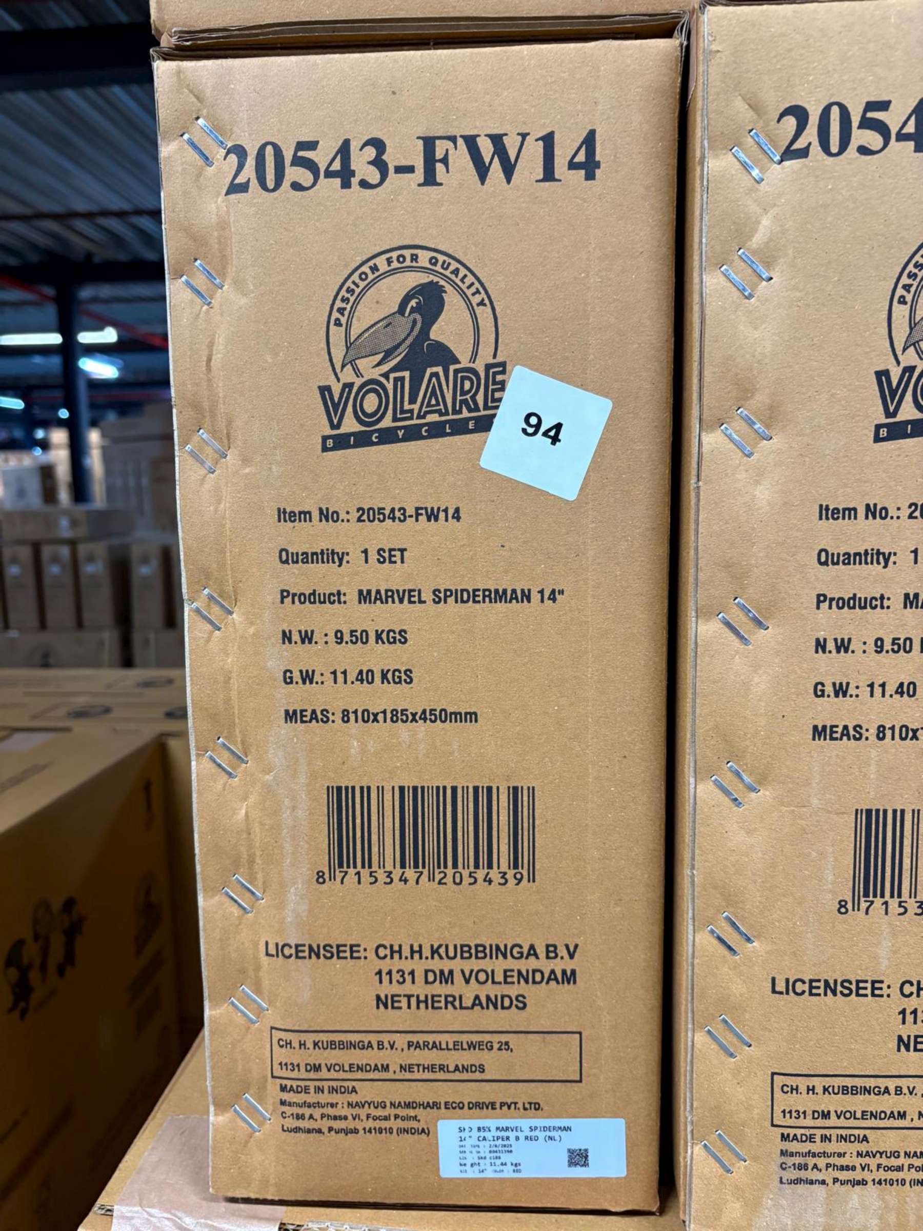 Spider-Man Kinderfiets – Jongens – 14 inch – Blauw/Rood – Twee handremmen Spider-Man Kinderfiets – Jongens – 14 inch – Blauw/Rood – Twee handremmen