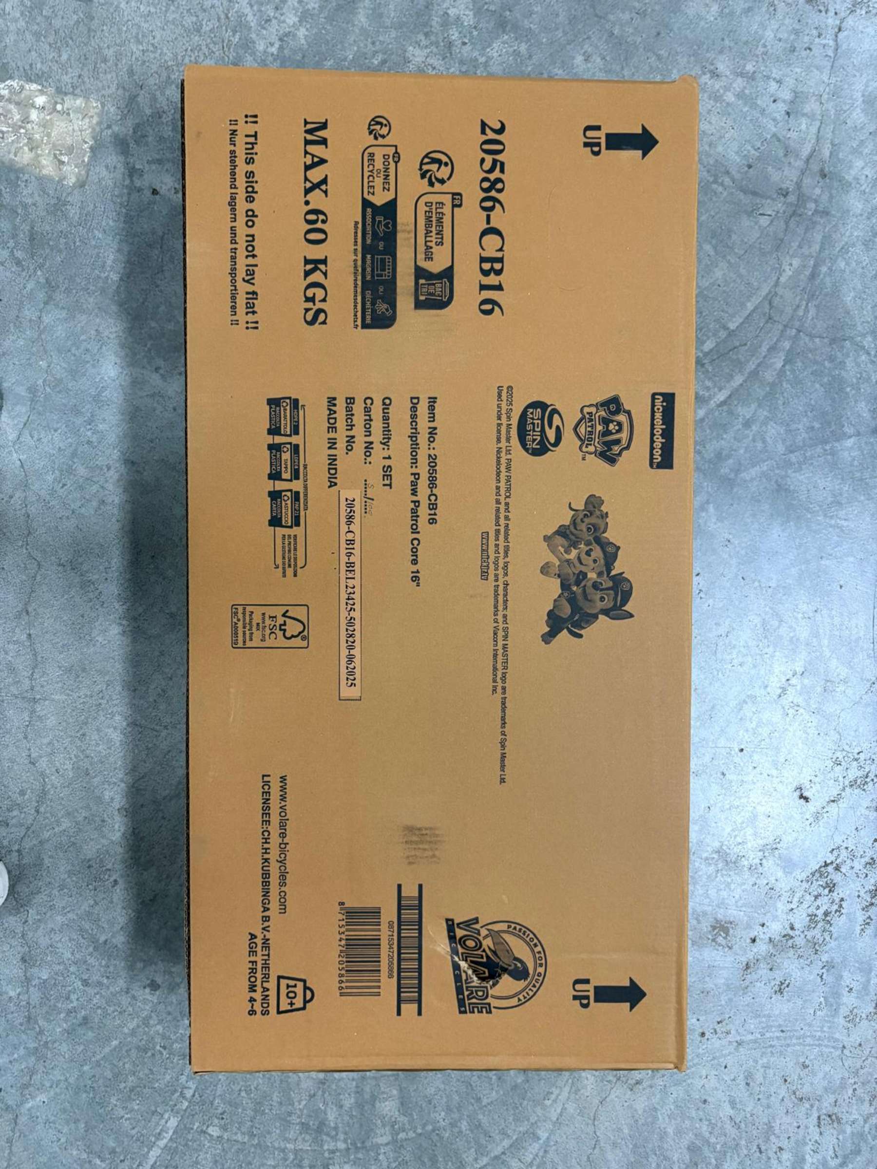 Paw Patrol Kinderfiets – Jongens – 16 inch – Rood Blauw Paw Patrol Kinderfiets – Jongens – 16 inch – Rood Blauw