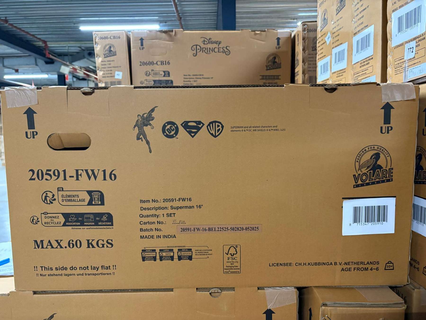 Superman Kinderfiets – Jongens – 16 inch – Blauw – Twee handremmen Superman Kinderfiets – Jongens – 16 inch – Blauw – Twee handremmen