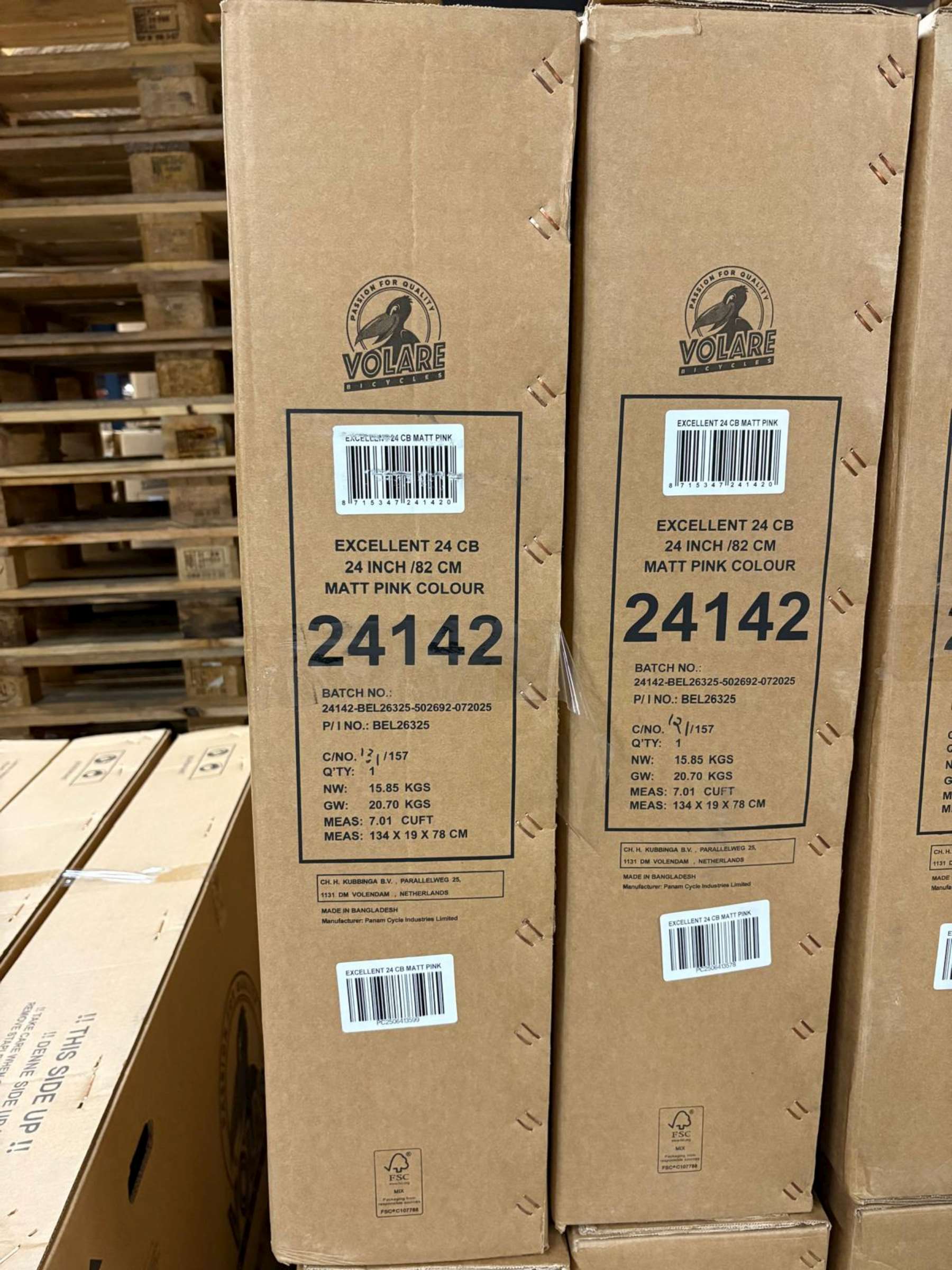 Volare Excellent Kinderfiets – Meisjes – 24 inch – Mat Roze Volare Excellent Kinderfiets – Meisjes – 24 inch – Mat Roze