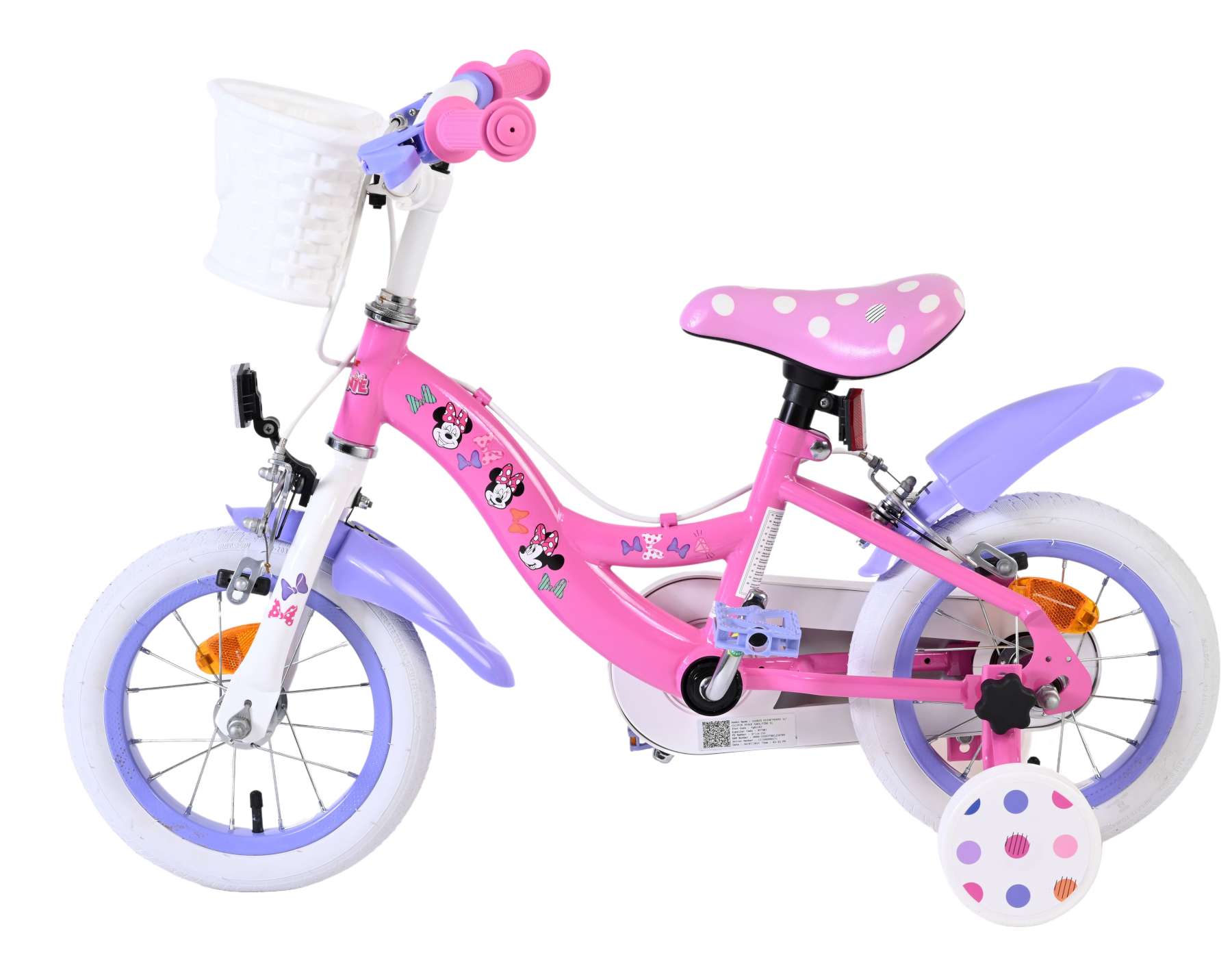 Disney Minnie Cutest Ever! Kinderfiets – Meisjes – 12 inch – Roze – Twee handremmen Disney Minnie Cutest Ever! Kinderfiets – Meisjes – 12 inch – Roze – Twee handremmen