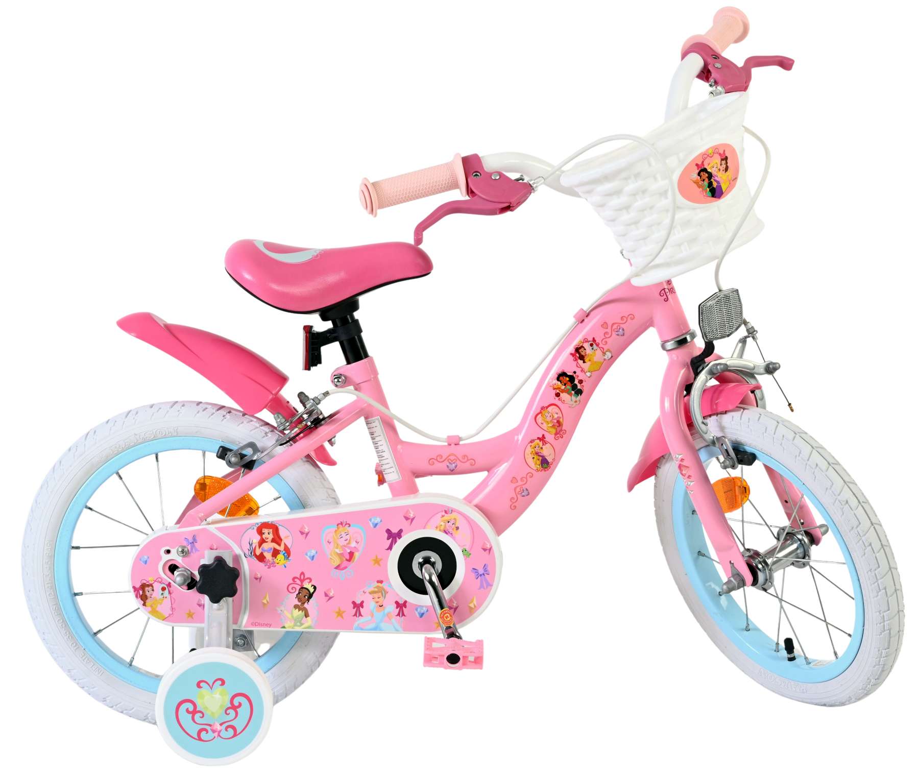 Disney Princess Kinderfiets – Meisjes – 14 inch – Roze – Twee handremmen Disney Princess Kinderfiets – Meisjes – 14 inch – Roze – Twee handremmen