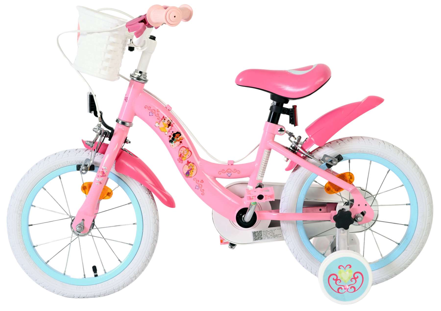 Disney Princess Kinderfiets – Meisjes – 14 inch – Roze – Twee handremmen Disney Princess Kinderfiets – Meisjes – 14 inch – Roze – Twee handremmen