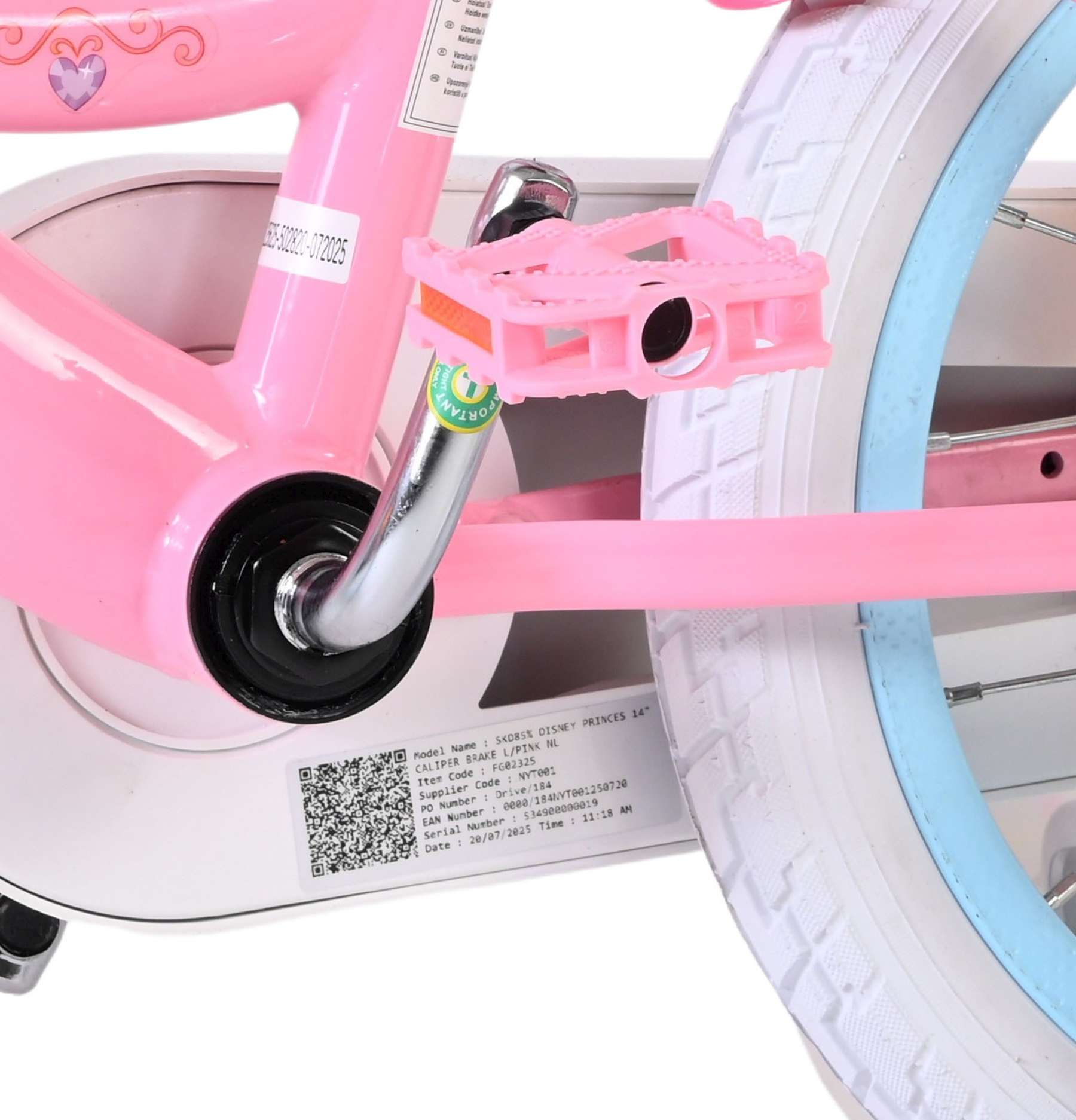 Disney Princess Kinderfiets – Meisjes – 14 inch – Roze – Twee handremmen Disney Princess Kinderfiets – Meisjes – 14 inch – Roze – Twee handremmen