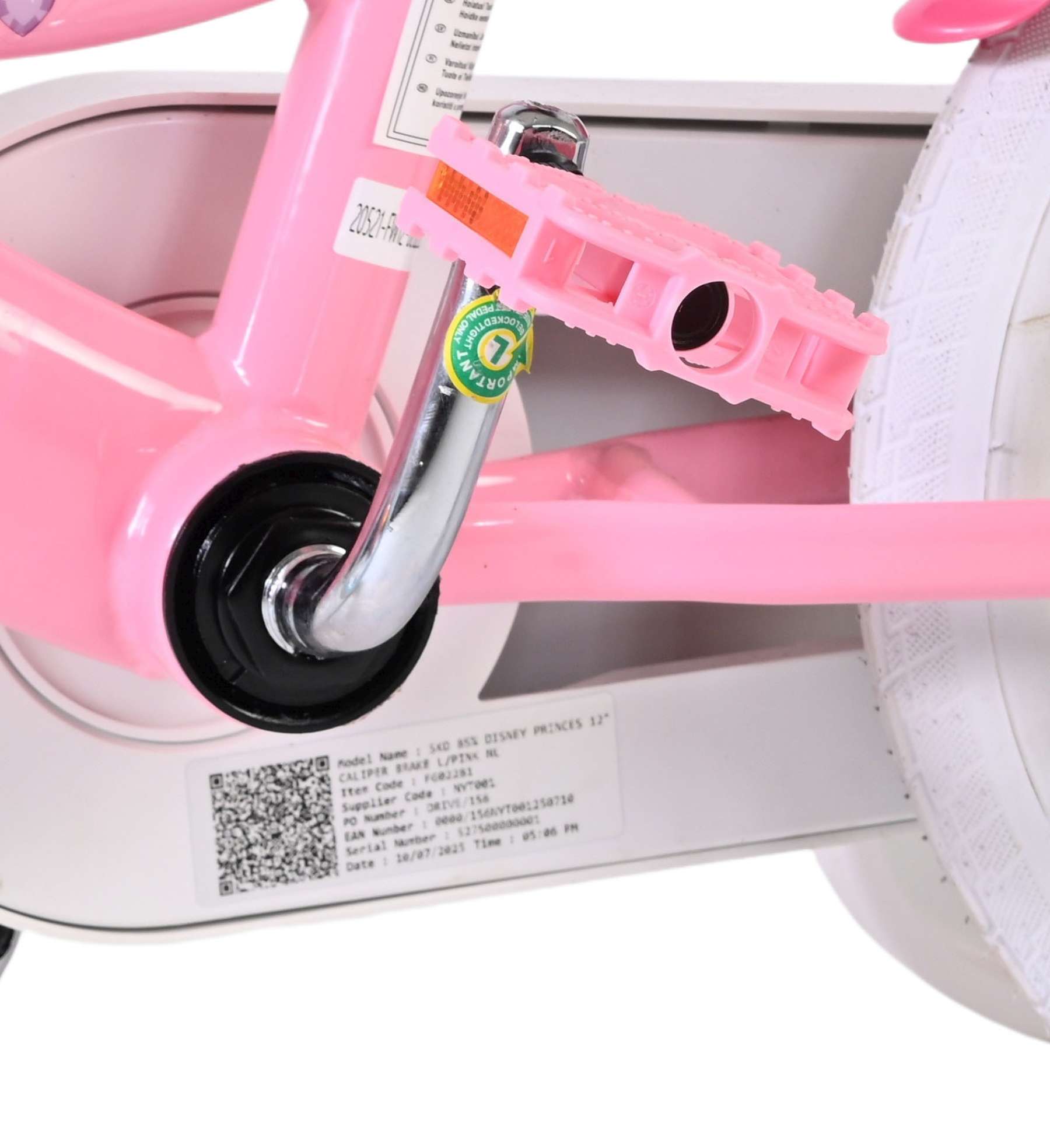 Disney Princess Kinderfiets – Meisjes – 12 inch – Roze – Twee Handremmen Disney Princess Kinderfiets – Meisjes – 12 inch – Roze – Twee Handremmen