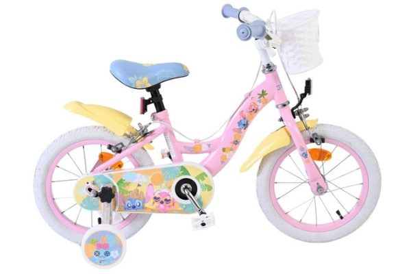 Disney Stitch Kinderfiets – Meisjes – 14 inch – Roze – Twee handremmen