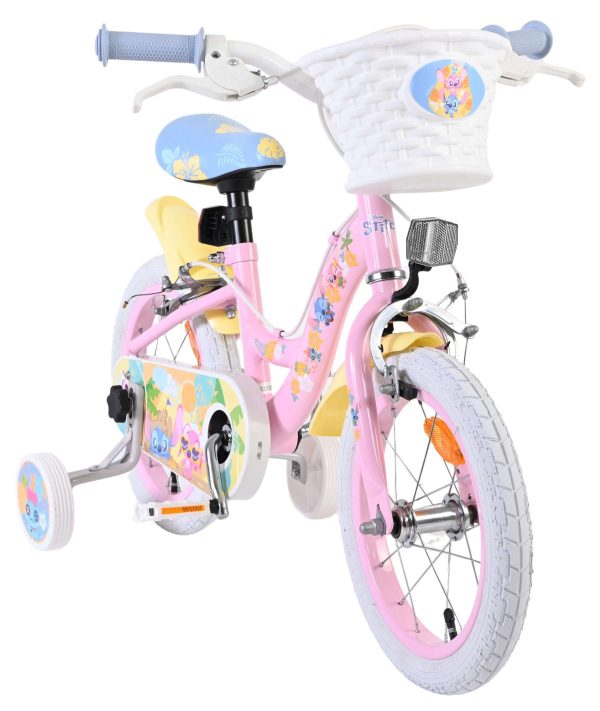 Disney Stitch Kinderfiets – Meisjes – 14 inch – Roze – Twee handremmen