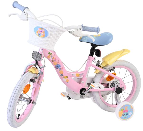 Disney Stitch Kinderfiets – Meisjes – 14 inch – Roze – Twee handremmen