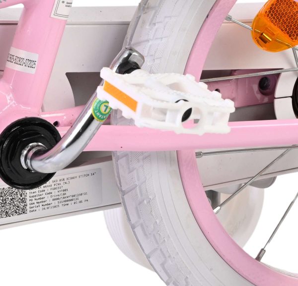 Disney Stitch Kinderfiets – Meisjes – 14 inch – Roze – Twee handremmen
