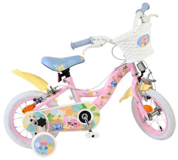 Disney Stitch Kinderfiets – Meisjes – 12 inch – Twee handremmen – Roze