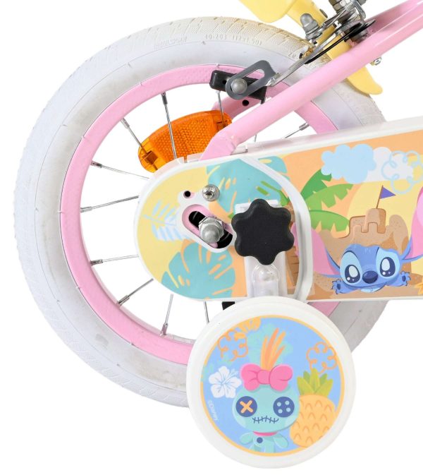 Disney Stitch Kinderfiets – Meisjes – 12 inch – Twee handremmen – Roze