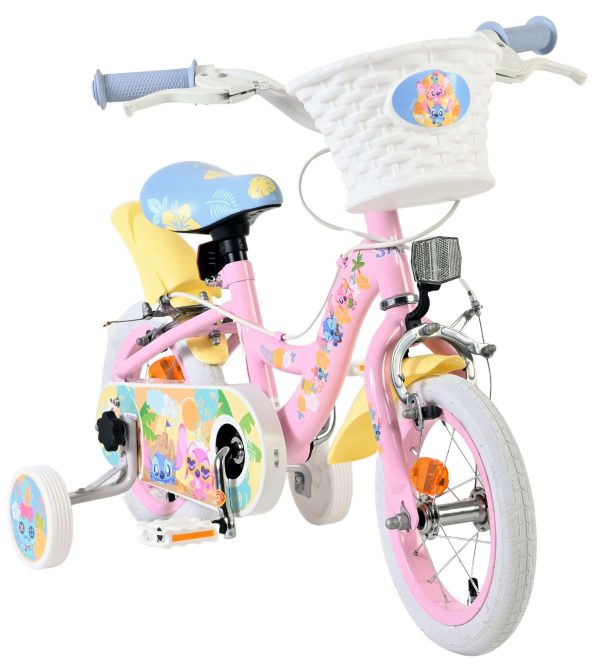 Disney Stitch Kinderfiets – Meisjes – 12 inch – Twee handremmen – Roze