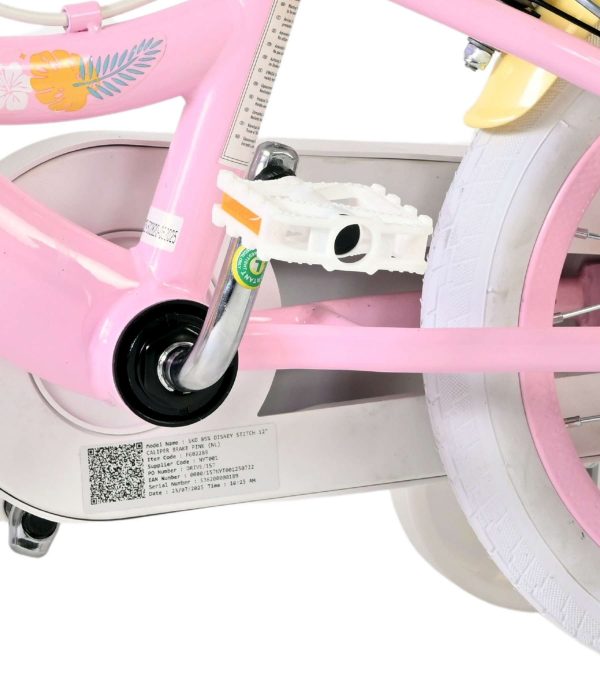 Disney Stitch Kinderfiets – Meisjes – 12 inch – Twee handremmen – Roze
